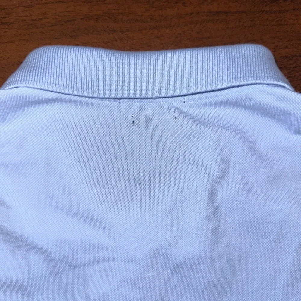 Polo Ralph Lauren Light Blue XL SLIM FIT Short Sleeve Polo Shirt White Pony Logo